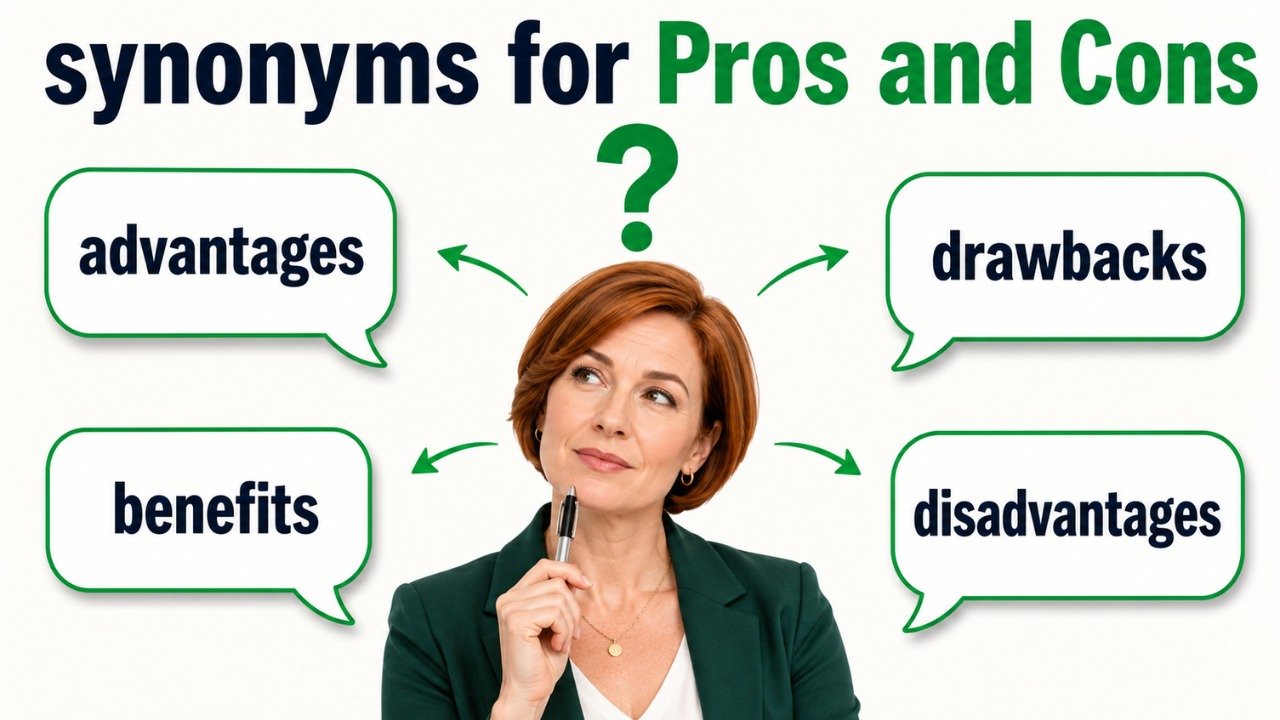 synonyms for pros and cons
