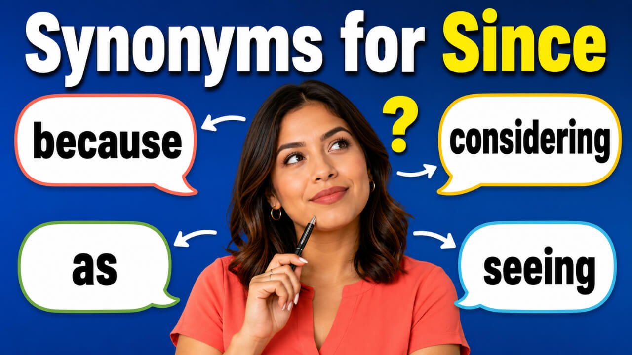 synonyms for since