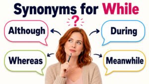 synonyms for while
