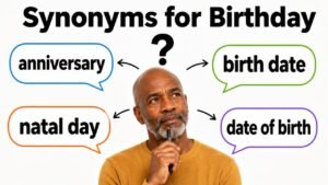 synonyms for birthday