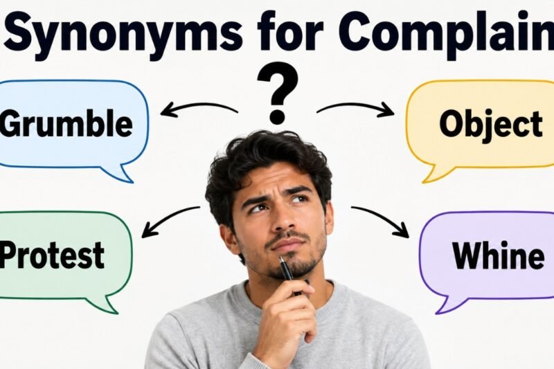 36+ Synonyms for Complain: Meanings, Context & Clear Examples