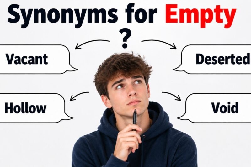 40+ Synonyms for Empty: Meanings, Uses & Word Choices