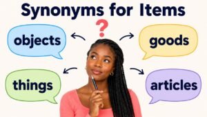 synonyms for items
