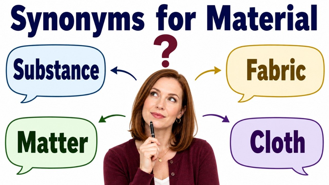 synonyms for material