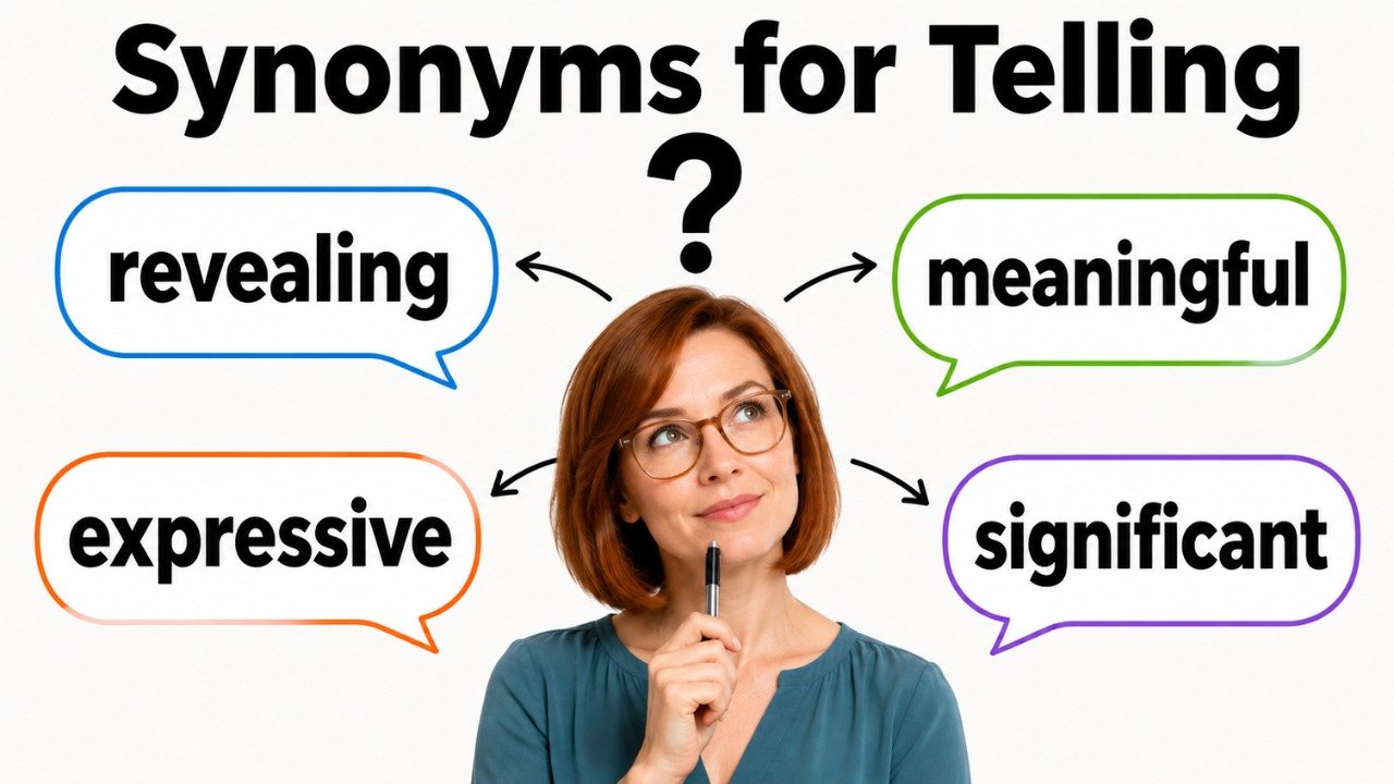 synonyms for telling